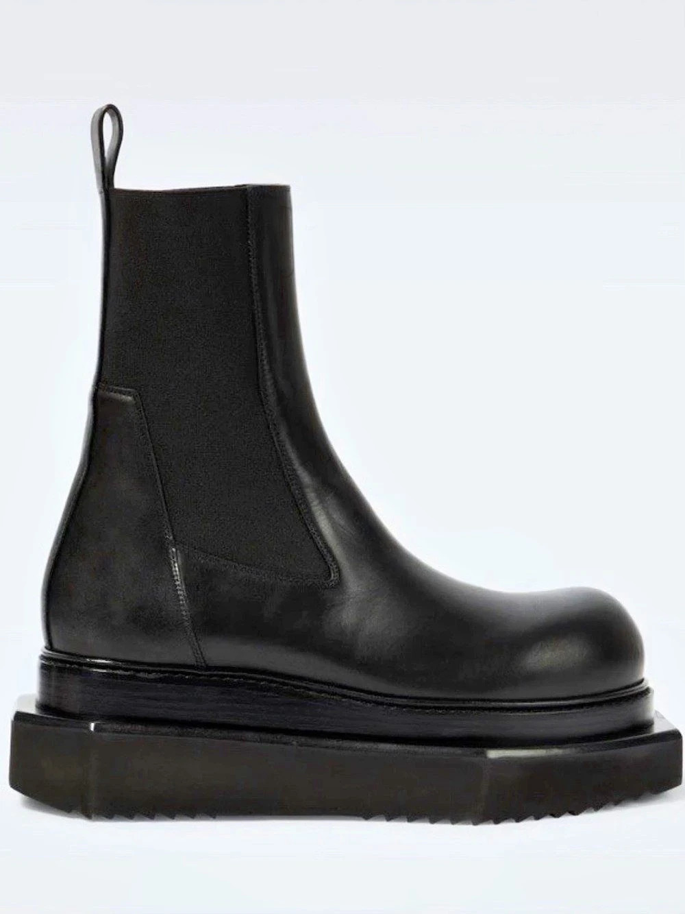 Rick Owens Cyclops Black Leather Platform Boots | EU 42 / US 9